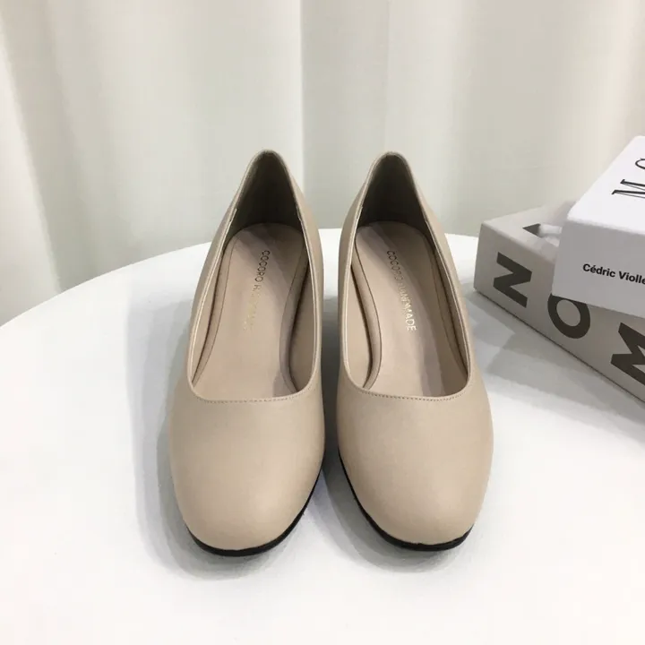 [당일배송/국산수제] 라운드 쿠션 베이직 미들굽 펌프스 힐 5cm 상세 이미지 23