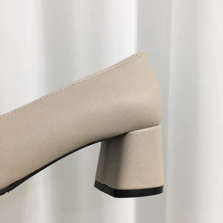 [당일배송/국산수제] 라운드 쿠션 베이직 미들굽 펌프스 힐 5cm 상세 이미지 12