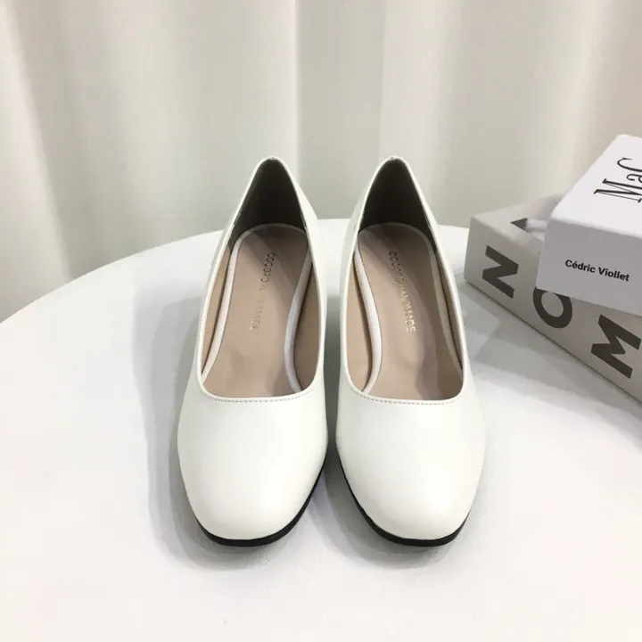 [당일배송/국산수제] 라운드 쿠션 베이직 미들굽 펌프스 힐 5cm 상세 이미지 15