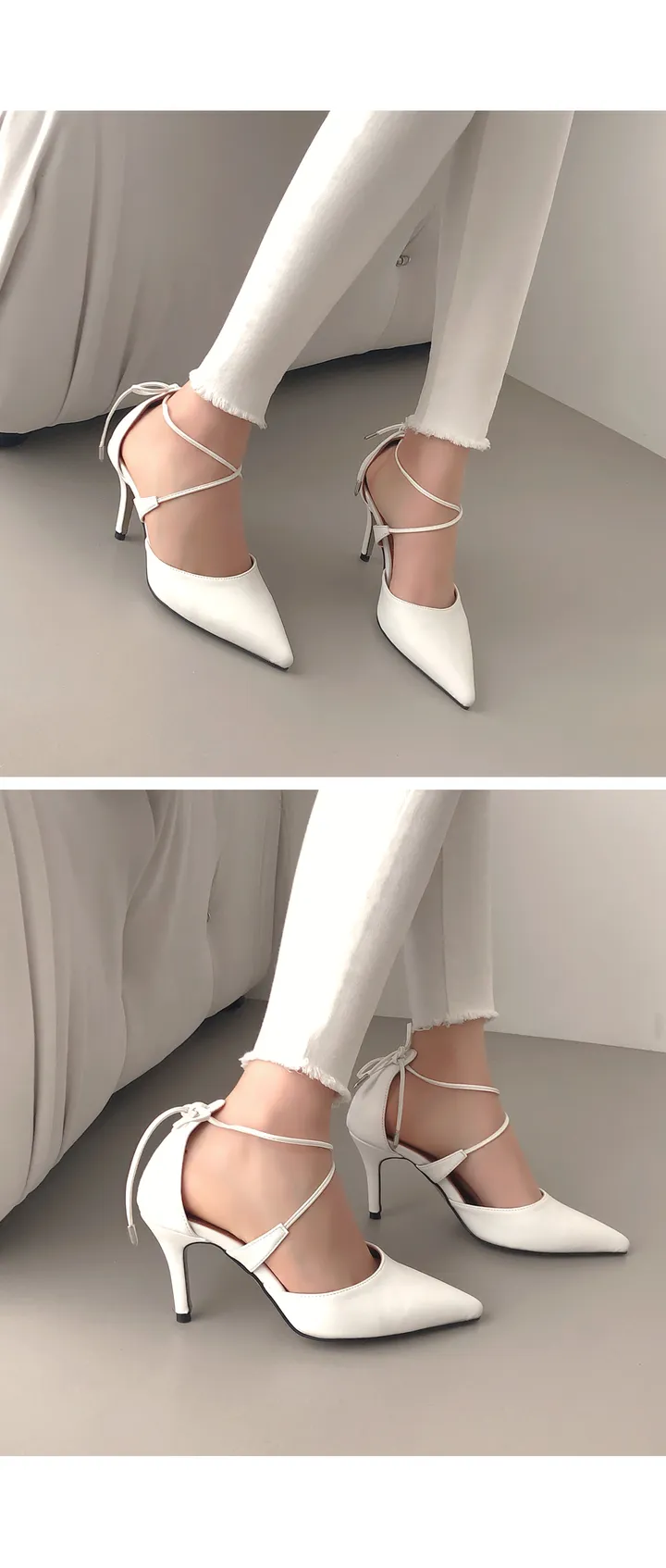 [러블리] 세비 리본 스트랩 스틸레토 힐 (7cm) 상세 이미지 6