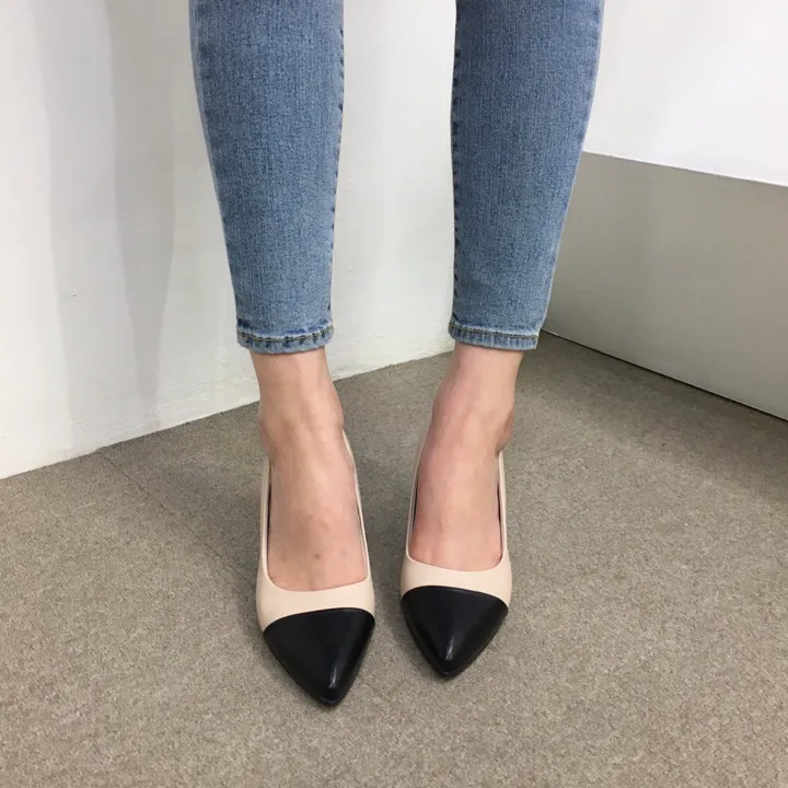 [국내제작/주문폭주] 배색 투톤 스틸레토 쿠션 펌프스 힐 5cm,7cm 상세 이미지 42