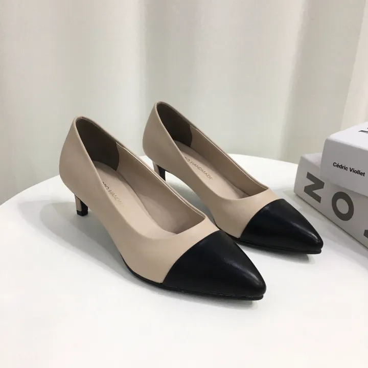 [국내제작/주문폭주] 배색 투톤 스틸레토 쿠션 펌프스 힐 5cm,7cm 상세 이미지 14