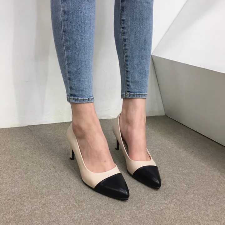 [국내제작/주문폭주] 배색 투톤 스틸레토 쿠션 펌프스 힐 5cm,7cm 상세 이미지 43