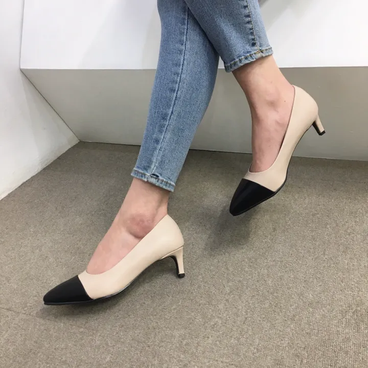 [국내제작/주문폭주] 배색 투톤 스틸레토 쿠션 펌프스 힐 5cm,7cm 상세 이미지 19