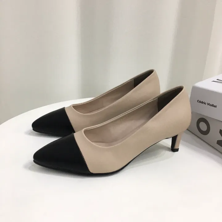[국내제작/주문폭주] 배색 투톤 스틸레토 쿠션 펌프스 힐 5cm,7cm 상세 이미지 15