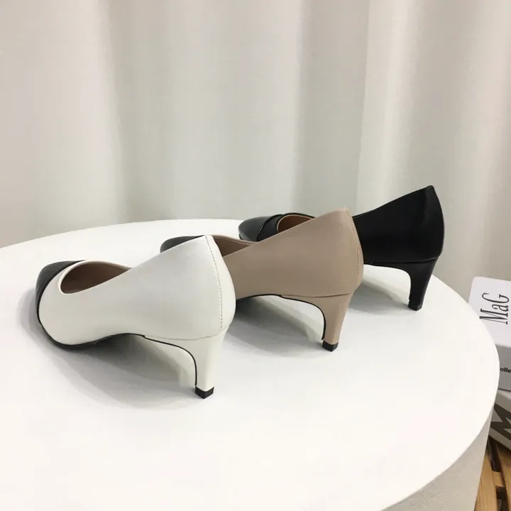 [국내제작/주문폭주] 배색 투톤 스틸레토 쿠션 펌프스 힐 5cm,7cm 상세 이미지 3