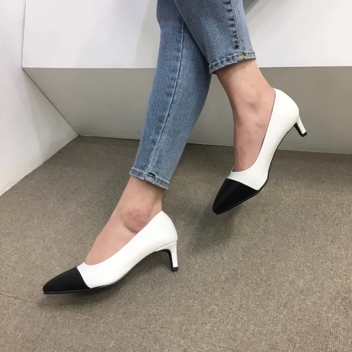[국내제작/주문폭주] 배색 투톤 스틸레토 쿠션 펌프스 힐 5cm,7cm 상세 이미지 12