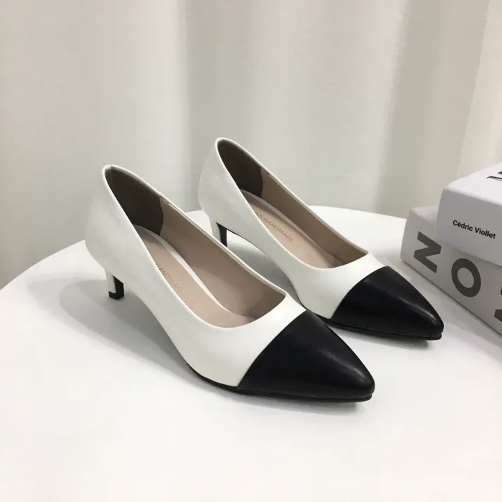 [국내제작/주문폭주] 배색 투톤 스틸레토 쿠션 펌프스 힐 5cm,7cm 상세 이미지 7