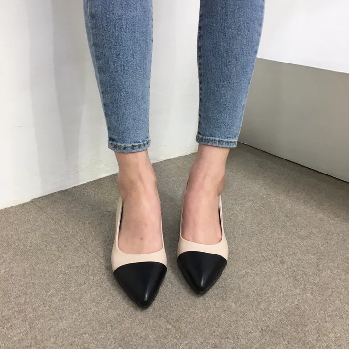 [국내제작/주문폭주] 배색 투톤 스틸레토 쿠션 펌프스 힐 5cm,7cm 상세 이미지 17