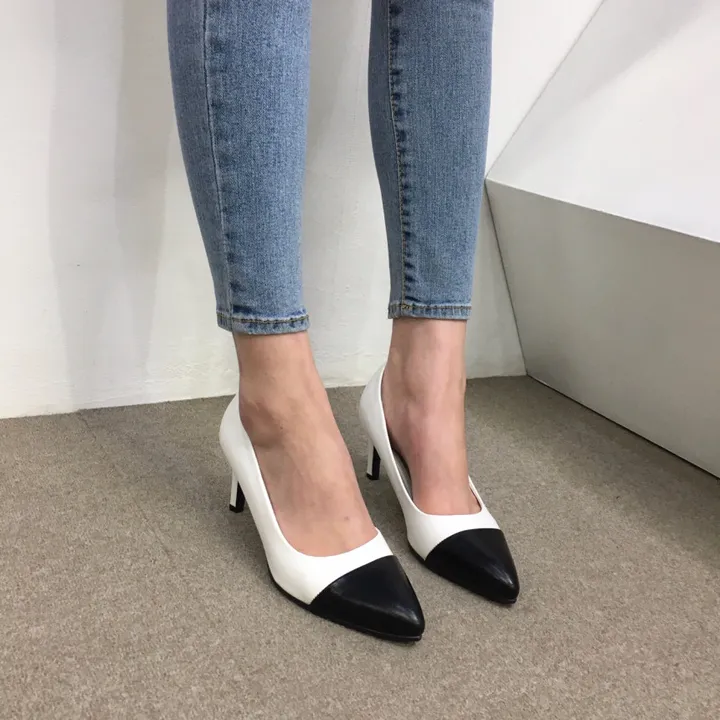 [국내제작/주문폭주] 배색 투톤 스틸레토 쿠션 펌프스 힐 5cm,7cm 상세 이미지 36