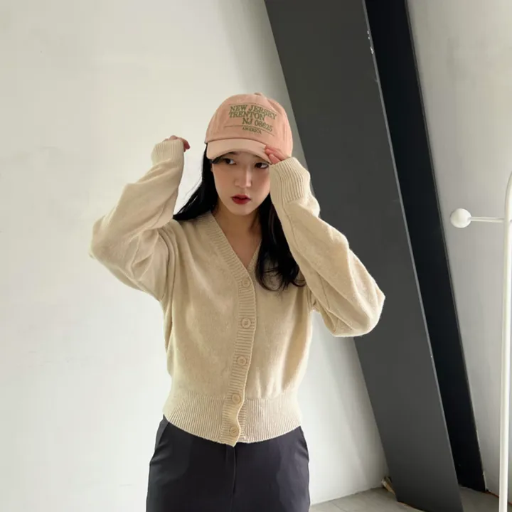 [빈티지/핏예쁨/국내생산/모델추천] 뉴 져지 피그먼트 로고 볼캡 여성 빈티지 커플 데일리 야구모자 상세 이미지 1