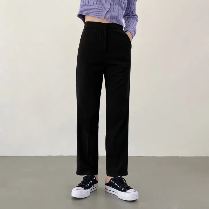 [S~2XL/3가지기장] 숏,미디엄,롱버전 사방스판 일자핏 밴딩 슬랙스 상세 이미지 4