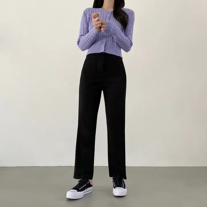 [S~2XL/3가지기장] 숏,미디엄,롱버전 사방스판 일자핏 밴딩 슬랙스 상세 이미지 7