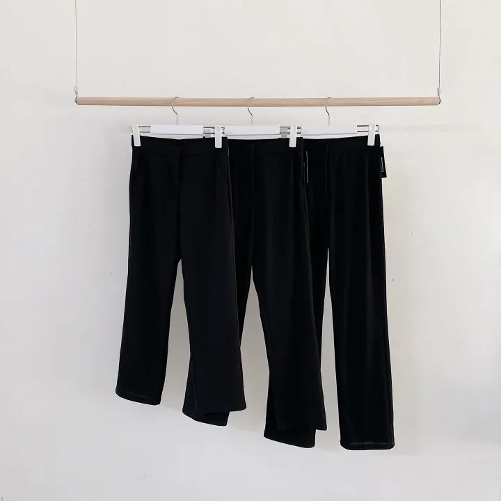 [S~2XL/3가지기장] 숏,미디엄,롱버전 사방스판 일자핏 밴딩 슬랙스 상세 이미지 12