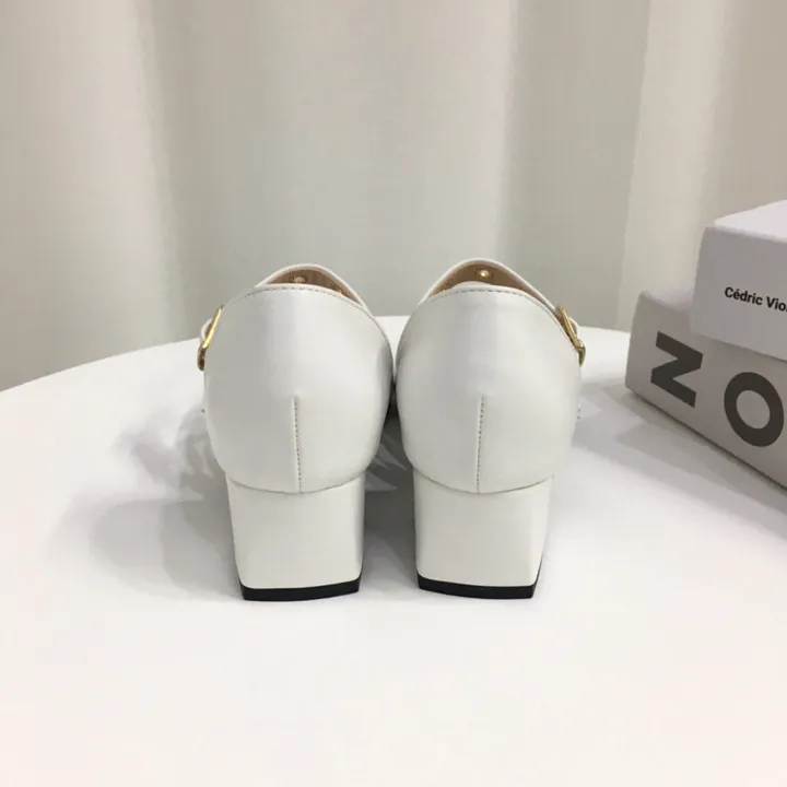 [당일배송/국산수제] 스틸레토 버클 스트랩 통굽 펌프스 4cm 상세 이미지 18