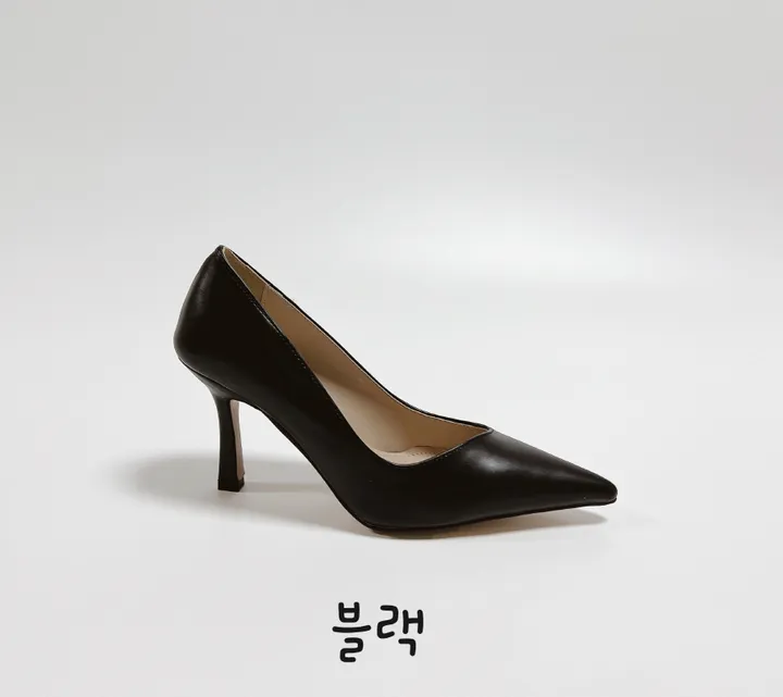 시크한 브이 컷팅 스틸레토 하이힐 상세 이미지 17