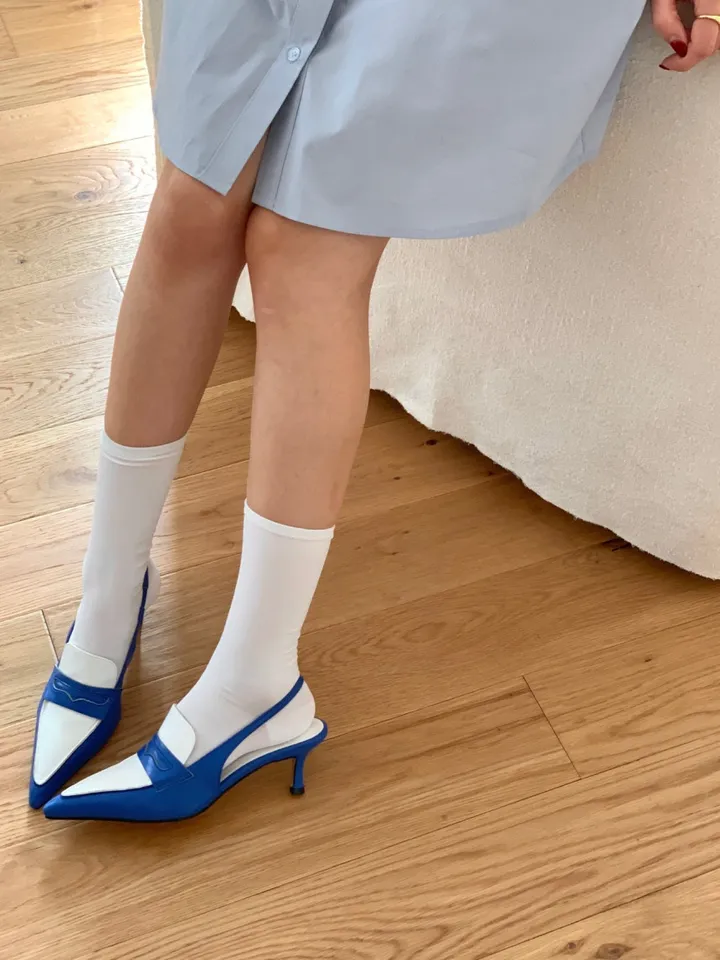 코브 투톤 배색 스틸레토 미들 힐 (6color / 7cm) 상세 이미지 29