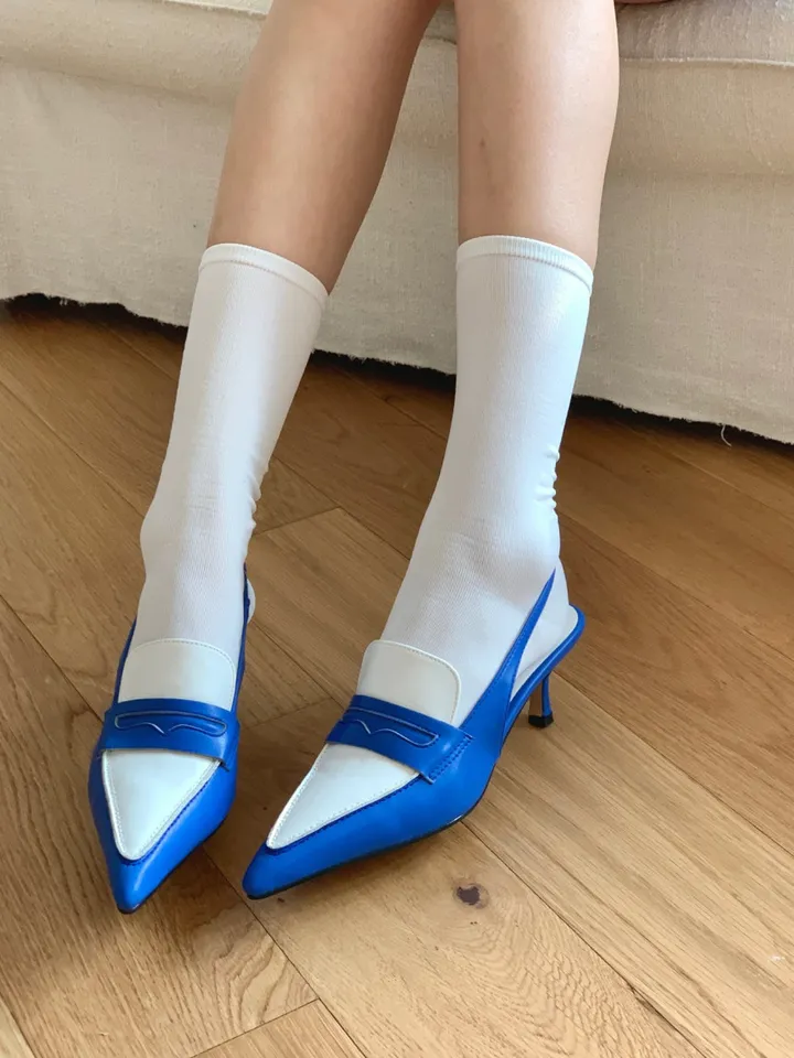 코브 투톤 배색 스틸레토 미들 힐 (6color / 7cm) 상세 이미지 32