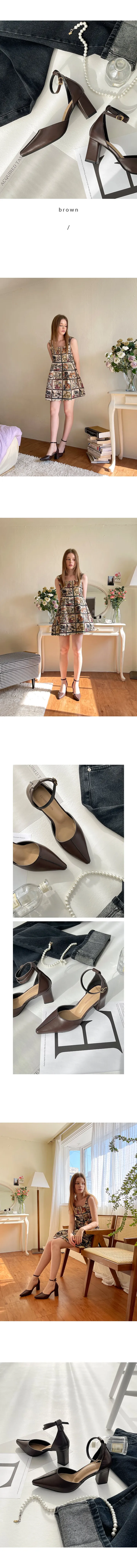 [자체제작/당일발송] 투인원 메리제인 스트랩 힐(7cm) 상세 이미지 8