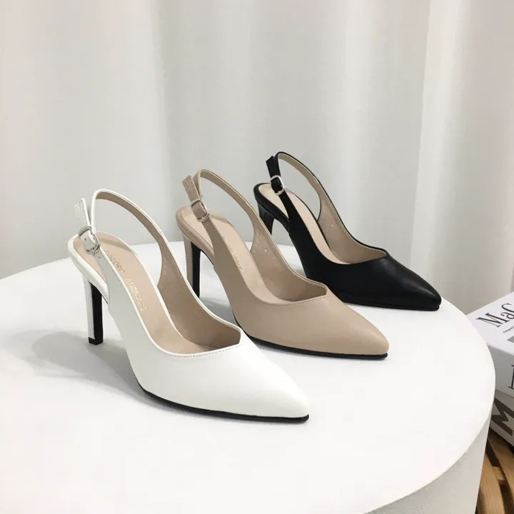 [당일배송/국산수제] 5cm,7cm,9cm 스틸레토 쿠션 브이컷 슬링백힐 상세 이미지 6