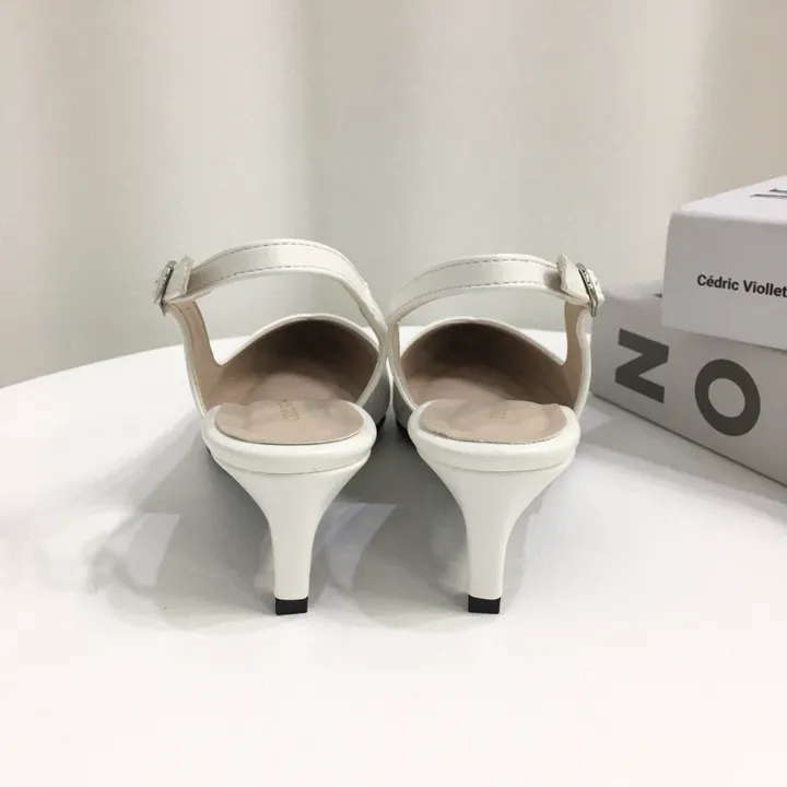 [당일배송/국산수제] 5cm,7cm,9cm 스틸레토 쿠션 브이컷 슬링백힐 상세 이미지 28