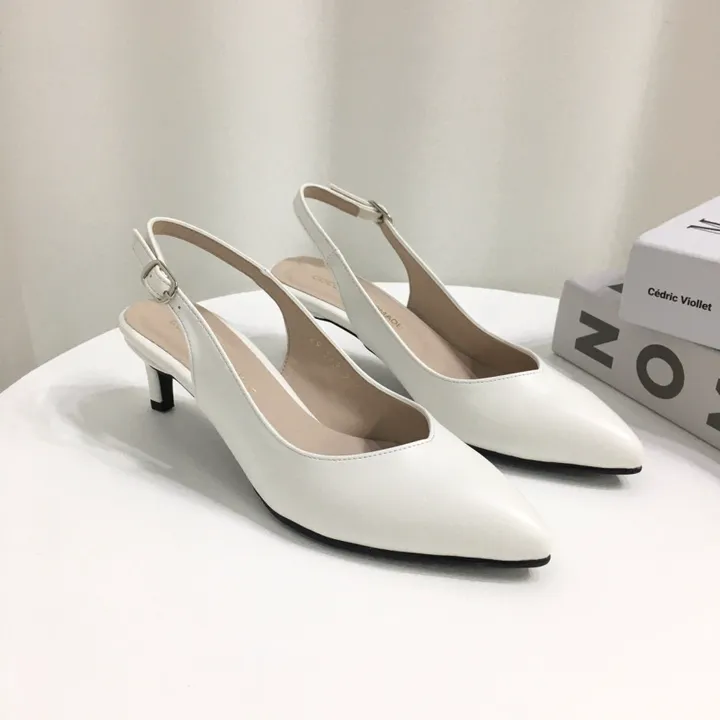 [당일배송/국산수제] 5cm,7cm,9cm 스틸레토 쿠션 브이컷 슬링백힐 상세 이미지 27