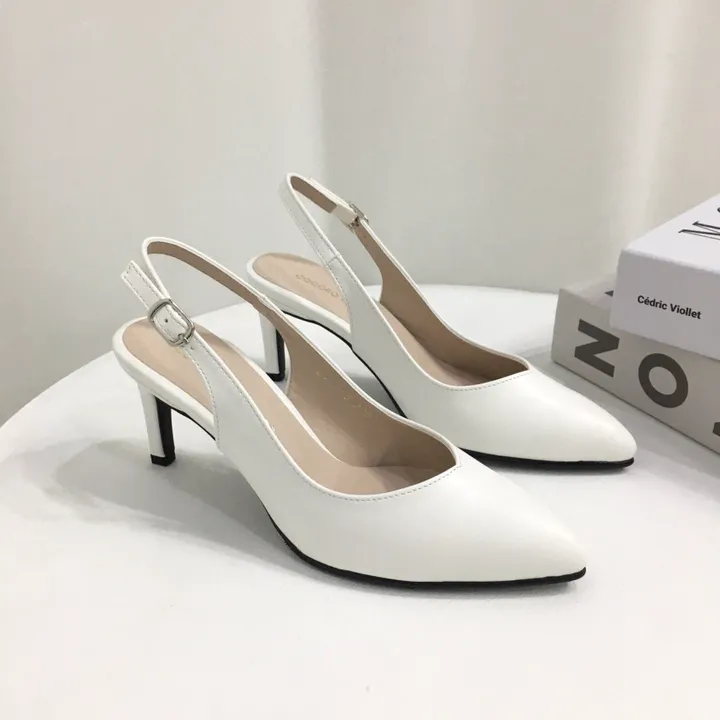 [당일배송/국산수제] 5cm,7cm,9cm 스틸레토 쿠션 브이컷 슬링백힐 상세 이미지 45