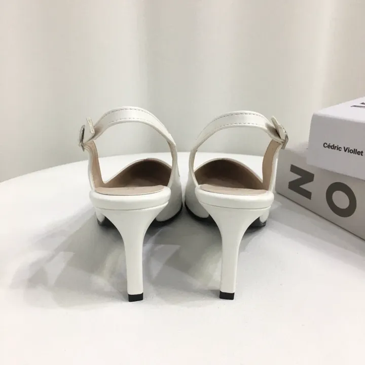 [당일배송/국산수제] 5cm,7cm,9cm 스틸레토 쿠션 브이컷 슬링백힐 상세 이미지 46