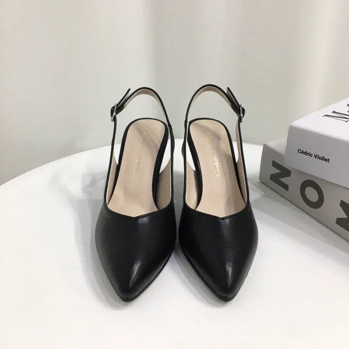 [당일배송/국산수제] 5cm,7cm,9cm 스틸레토 쿠션 브이컷 슬링백힐 상세 이미지 58