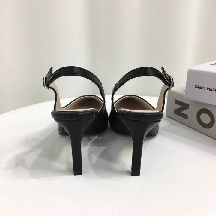 [당일배송/국산수제] 5cm,7cm,9cm 스틸레토 쿠션 브이컷 슬링백힐 상세 이미지 60