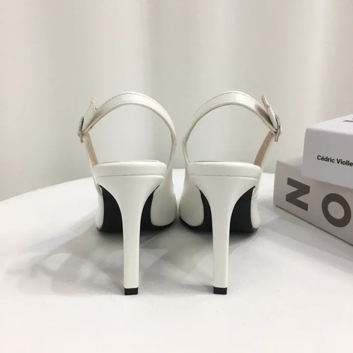 [당일배송/국산수제] 5cm,7cm,9cm 스틸레토 쿠션 브이컷 슬링백힐 상세 이미지 67
