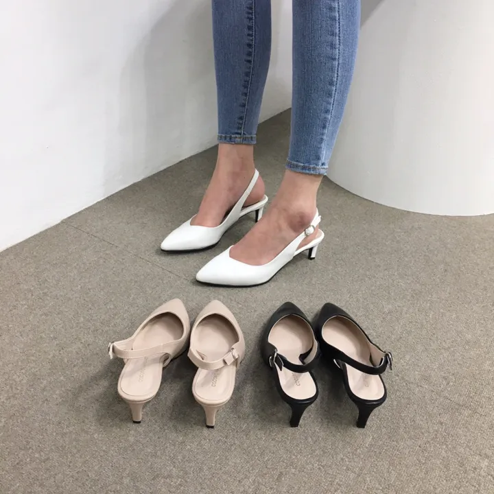 [당일배송/국산수제] 5cm,7cm,9cm 스틸레토 쿠션 브이컷 슬링백힐 상세 이미지 9