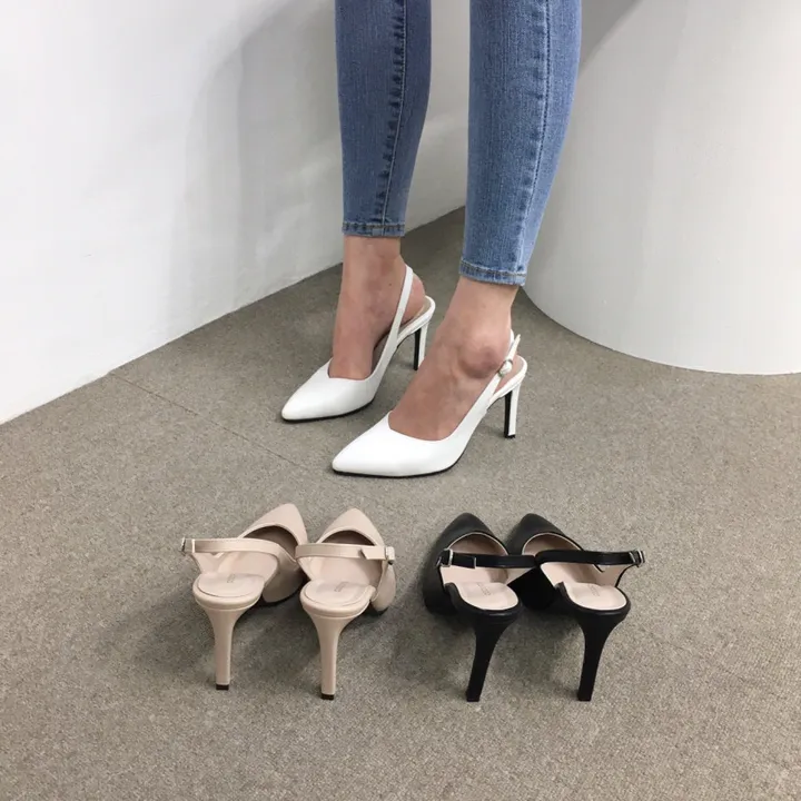 [당일배송/국산수제] 5cm,7cm,9cm 스틸레토 쿠션 브이컷 슬링백힐 상세 이미지 15