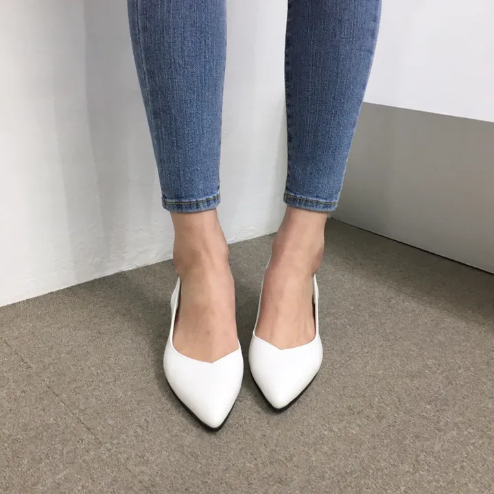 [당일배송/국산수제] 5cm,7cm,9cm 스틸레토 쿠션 브이컷 슬링백힐 상세 이미지 29