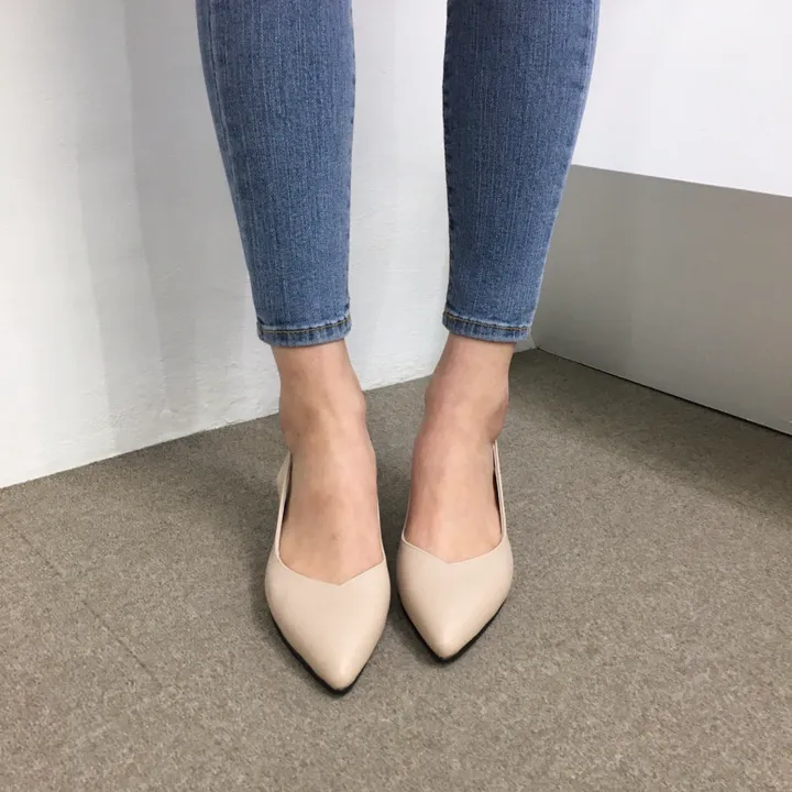 [당일배송/국산수제] 5cm,7cm,9cm 스틸레토 쿠션 브이컷 슬링백힐 상세 이미지 36