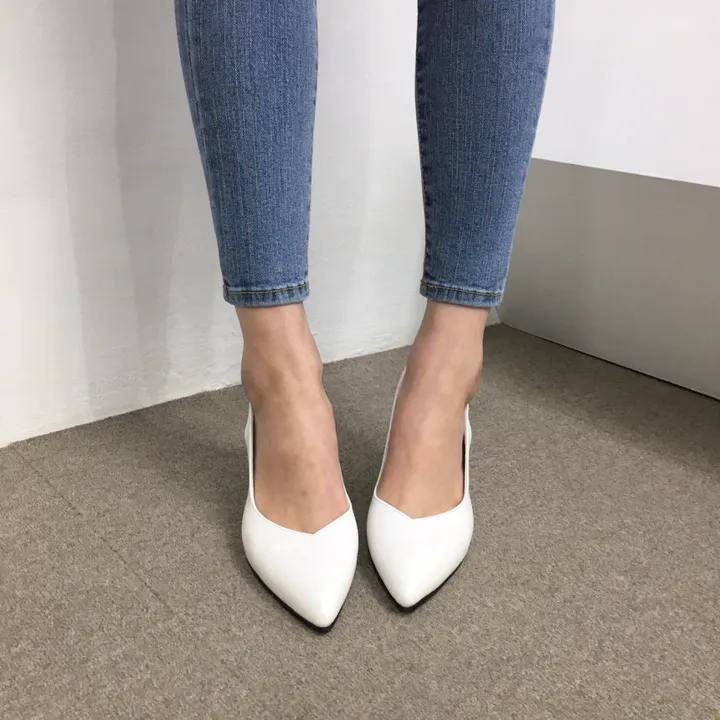 [당일배송/국산수제] 5cm,7cm,9cm 스틸레토 쿠션 브이컷 슬링백힐 상세 이미지 47