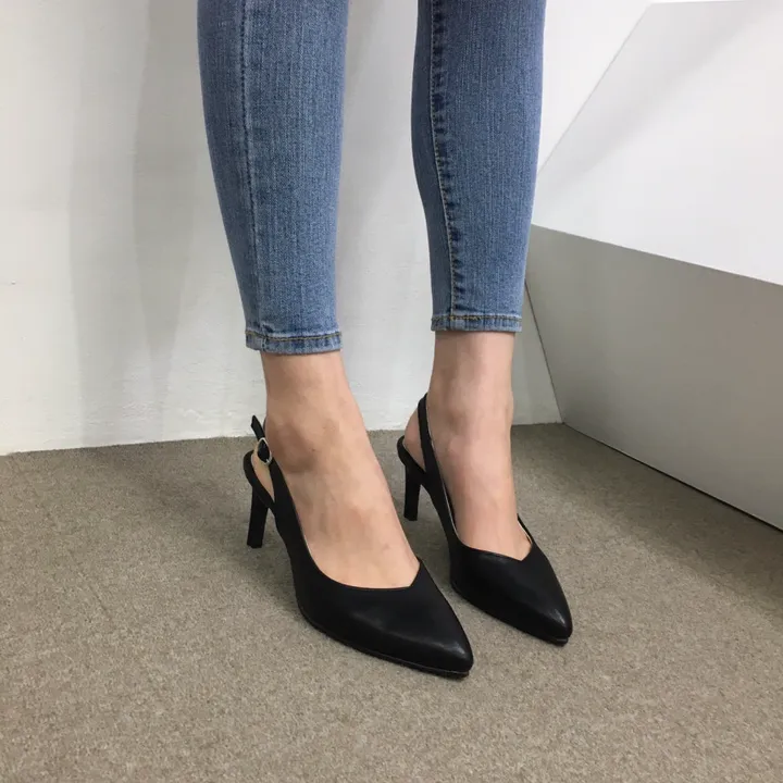 [당일배송/국산수제] 5cm,7cm,9cm 스틸레토 쿠션 브이컷 슬링백힐 상세 이미지 62