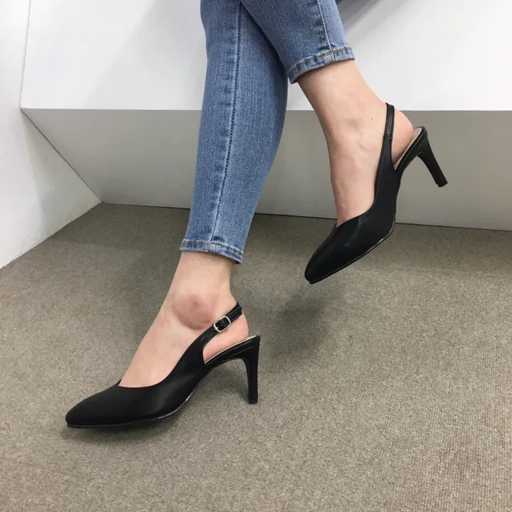 [당일배송/국산수제] 5cm,7cm,9cm 스틸레토 쿠션 브이컷 슬링백힐 상세 이미지 64