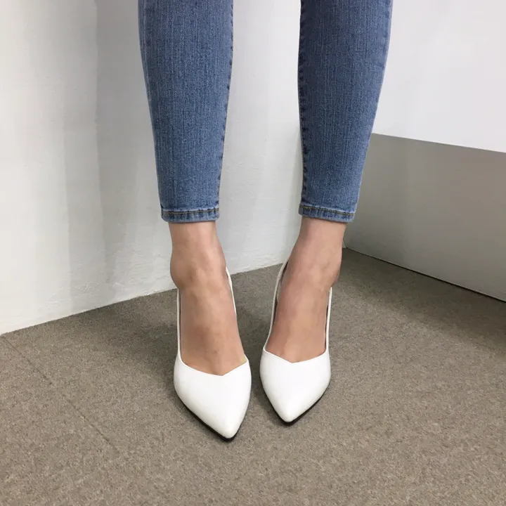 [당일배송/국산수제] 5cm,7cm,9cm 스틸레토 쿠션 브이컷 슬링백힐 상세 이미지 68