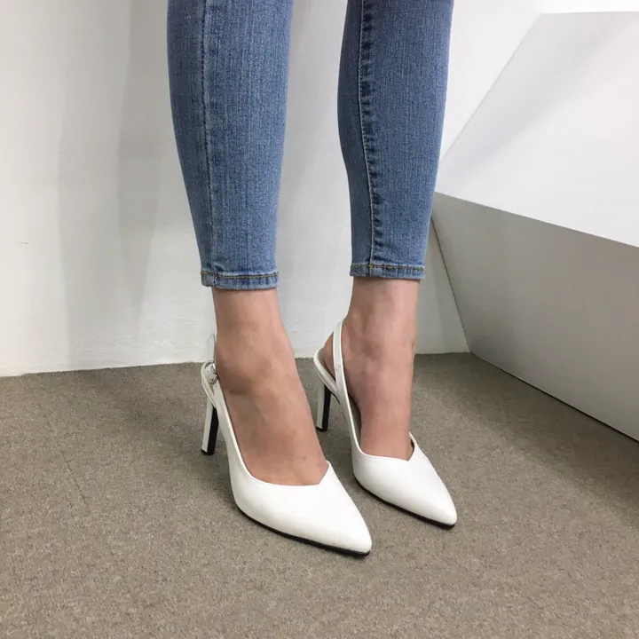 [당일배송/국산수제] 5cm,7cm,9cm 스틸레토 쿠션 브이컷 슬링백힐 상세 이미지 69