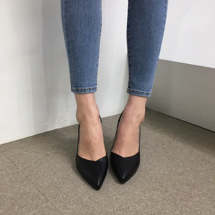 [당일배송/국산수제] 5cm,7cm,9cm 스틸레토 쿠션 브이컷 슬링백힐 상세 이미지 82