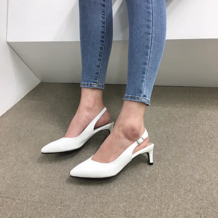 [당일배송/국산수제] 5cm,7cm,9cm 스틸레토 쿠션 브이컷 슬링백힐 상세 이미지 31