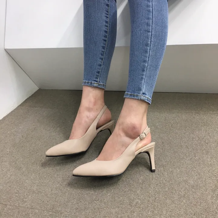 [당일배송/국산수제] 5cm,7cm,9cm 스틸레토 쿠션 브이컷 슬링백힐 상세 이미지 56