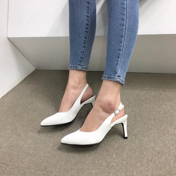[당일배송/국산수제] 5cm,7cm,9cm 스틸레토 쿠션 브이컷 슬링백힐 상세 이미지 49