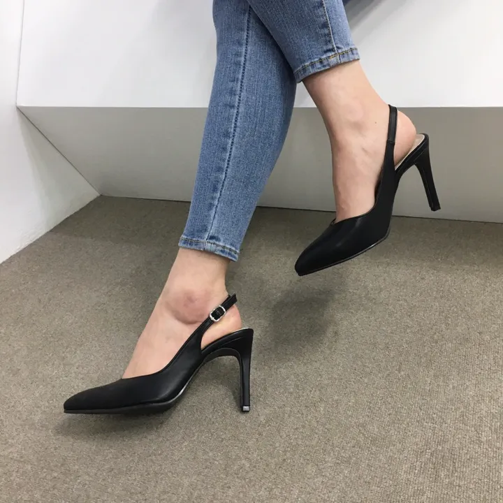 [당일배송/국산수제] 5cm,7cm,9cm 스틸레토 쿠션 브이컷 슬링백힐 상세 이미지 85
