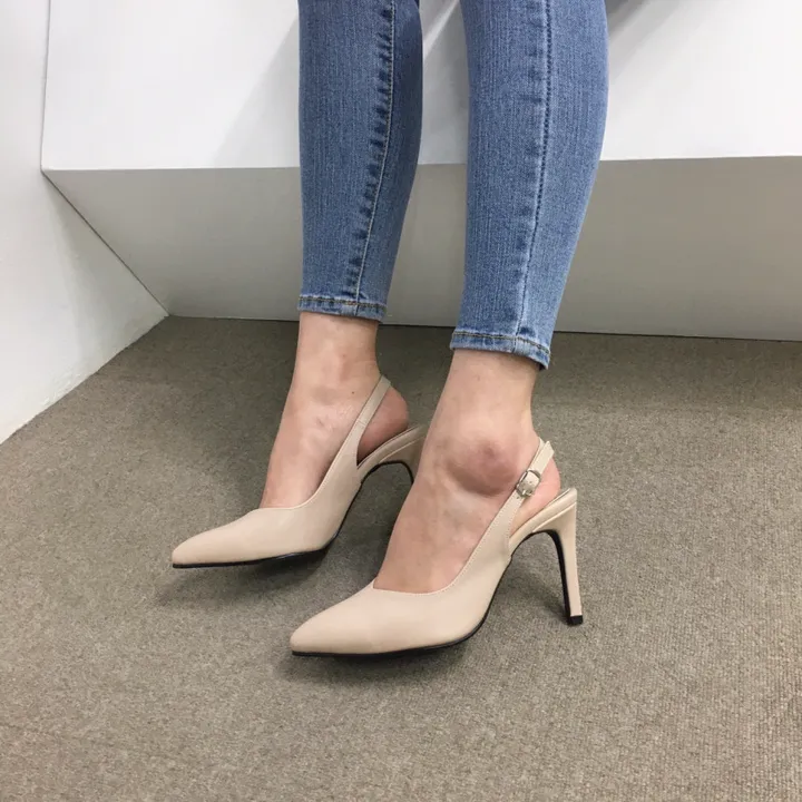 [당일배송/국산수제] 5cm,7cm,9cm 스틸레토 쿠션 브이컷 슬링백힐 상세 이미지 77