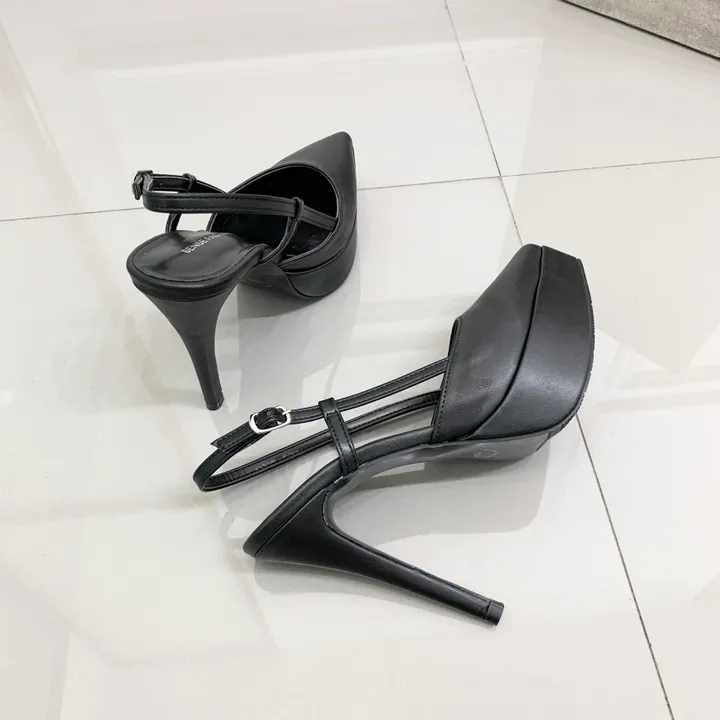 [하이퀄리티] 국내제작 수제화 가보시 스틸레토 스트랩 슬링백 하이힐 킬힐 13cm 상세 이미지 14