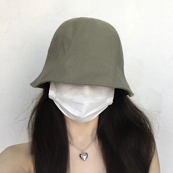 [추가할인/당일출고] 오드리 벙거지 - 봄 여름 가을 겨울 사계절 여자 버킷햇 빅사이즈 모자 방수 가벼운 커플 남자 코수술 눈수술 쌍수 성형수술 코성형 블랙 베이지 그린 핑크 상세 이미지 16