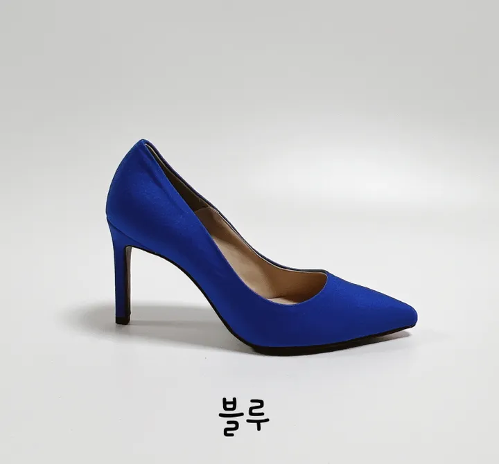 새틴 스틸레토 베이직 하이힐 펌프스 상세 이미지 25