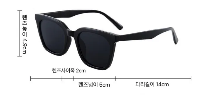 [당일출고] 빅 라운드 스퀘어 선글라스 (여름휴가 바캉스 휴양지룩) 상세 이미지 6